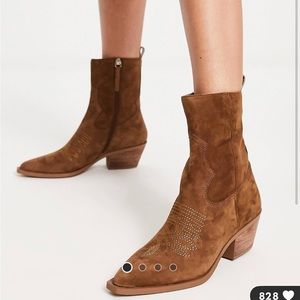 NWT Steve Madden Kendal Western Boots in Chestnut